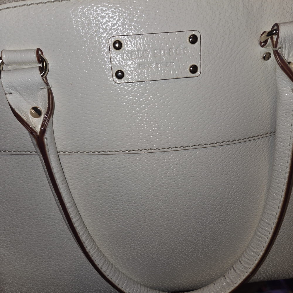 Kate Spade White Leather Tote Bag